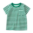 thumbnail image 5 of T-shirt Classique à Rayures Col Rond pour Enfants Manches Courtes Décontracté Doux Confortable pour Jouer au Quotidien, 5 of 5