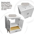 thumbnail image 3 of 30" White Freestanding Bath Vanity with Bottom Drawer, Sink Base Cabinet Without Top, 3 of 8