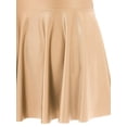 thumbnail image 6 of Alvivi Women's Glossy Silky Ballet Dance Skirted Leotard Gymnastics Bodysuits Yoga Party Dress Coffee S, 6 of 7