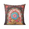 thumbnail image 2 of Bohemian Flowers Pillow Covers Square Pillow Covers,Soft Pillow Cas Covers,linen Pillowcases Double-sided Printing for Sofa Couch Outdoor Decor,Decorative Set Of 2,20x20 Inches, 2 of 7