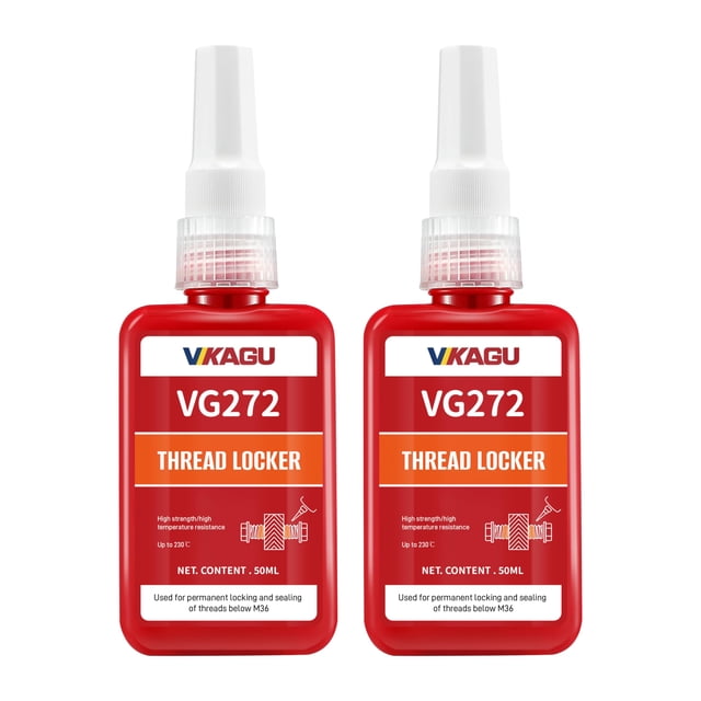 Fijador de roscas VIKAGU VG272 de alta resistencia 50 ml, paquete de 2