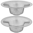 thumbnail image 1 of Paquete de 2 – Cesta de malla superior de 4,5 pulgadas/3 pulgadas – Colador de drenaje para fregadero de cocina, recogedor de alimentos grande de acero inoxidable. Canasta de malla completa efectiva y, 1 of 4