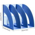thumbnail image 2 of Magazine Holder, 3 Compartments A4 Magazine Holder, Vertical Sorter Storage for Documents, Catalogs & Magazines for Home Office, 2 of 4
