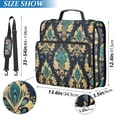 thumbnail image 2 of FORMRS Zipper Binder with Shoulder Strap 2-inch Ring 500 Sheet Capacity File Bag, Green Peacock Pattern, 2 of 5