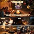 thumbnail image 7 of Candle Warmer Lamp with Timer, White Lilies Purple Marble Non-slip Wireless Remote Control Wax Melts Warmer with 4 Bulbs for Home Office Dorm, Birthday Gifts for Women, 7 of 7
