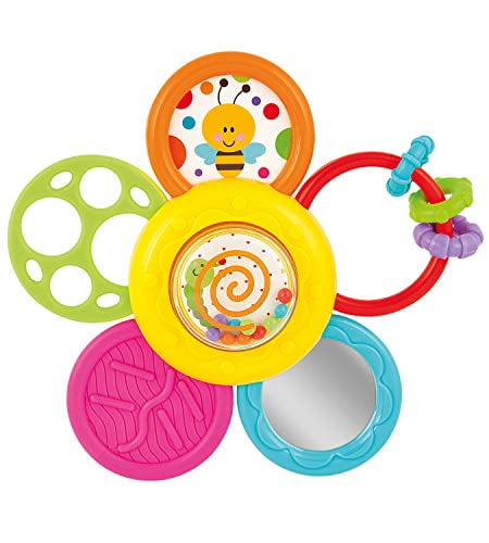 Kiddolab Infant Spin, Rattle And Teether Toy Baby Multiuse, Develops Fine Motor Skills