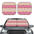 thumbnail image 2 of Fotbe Flowers 2-Piece Car Windshield Sun Shade | Sun Blocker for Car Windshield | Foldable Automotive Interior Accessories for Sun Protection-Large, 2 of 7