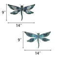 thumbnail image 6 of Liffy Pair of Glass Metal Dragonfly Wall Art for Home & Garden Decor - Dragonfly Gifts for Women, 6 of 7