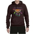 thumbnail image 3 of Colorful Neon Be Brave Dreamcatcher | Dean Russo Art Pop Culture Unisex Hoodie Sweatshirt, Brown, Medium, 3 of 6