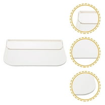 Pawsdot 2Pcs Foldable White Adhesive Wall Shelf No Drill Floating Shelf for Home