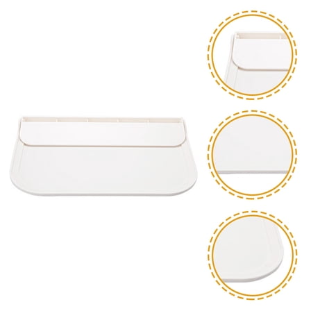 Pawsdot 2Pcs Foldable White Adhesive Wall Shelf No Drill Floating Shelf for Home