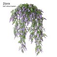 thumbnail image 1 of Guirnalda de lavanda artificial simulación floral decoración colgante de pared de plástico vid flor falsa de ratán, púrpura 2 piezas sidaley HA8169-01B, 1 of 6
