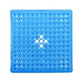 thumbnail image 2 of Non-Slip Shower Mat with Suction Cups | 21x21 Inch Large Size Bath Mat | Machine Washable Drainage Design | Modern Style Indoor Outdoor Floor Mat | Blue or Silver, 2 of 7