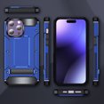 thumbnail image 4 of Decase for iPhone 15 Pro Max 2023 Dual-layer Protector Case,Rugged Dorp Proof Shockproof Built-in Invisible Folding Kickstand TPU Bumpe Hard PC Back Cover Case for iPhone 15 Pro Max,Darkblue, 4 of 8