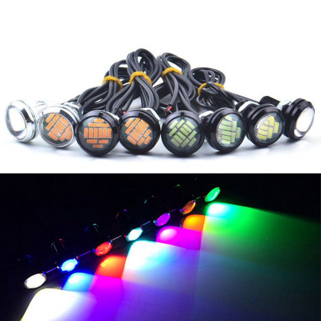 2pcs 23mm coche led hawkeye lámpara águila luz de ojo motocicleta señal de giro advertencia