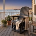 thumbnail image 6 of Mosbrisa HIPS Swivel Patio Glider, Poly Lumber Weather Resistant Outdoor Chair, for Patio, Porch, Yard (Black), 6 of 7