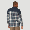thumbnail image 3 of Wrangler Men's Plaid ATG Overlay Flannel Button-Down Shirt - (Dark Sapphire, Large), 3 of 3