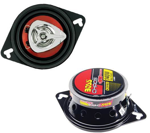 New BOSS CH4220 4" 200W 2-Way Car Audio Coaxial Speakers Stereo Red PAIR 2 