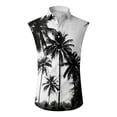 thumbnail image 5 of LWavelet Men's Sleeveless Hawaiian Shirt Ditsy Floral Button Down Casual Summer Vacation Top Wine 3XL, 5 of 5