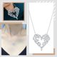 thumbnail image 2 of Collar Simulado Completo Circón Colgante Lujoso Micro-set Corazón Collares y Colgantes de alta, 2 of 8