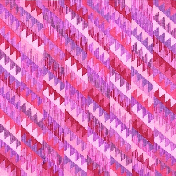 Ahgly Company Indoor Square Southwestern Pink Country Area Rugs, 5' Square