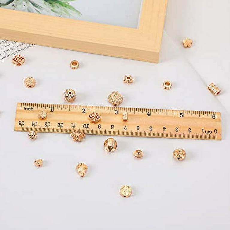  UPINS 300Pcs Gold Spacer Beads for Jewelry Bracelet