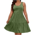 thumbnail image 3 of Aboser Plus Size Summer Dresses for Women 2026 Loose Fit Tiered Sundress Beach Vacation Travel Dress Flowy A Line Midi Dresses Casual Sleeveless Scoop Neck Dress, 3 of 9