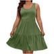thumbnail image 2 of mfyjkho Vestidos de fiesta para mujer, Vestido liso sin mangas con cuello redondo informal de verano de talla grande para mujer Vestidos largos para mujer xxxxxl, 2 of 9