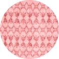 thumbnail image 1 of Ahgly Company Indoor Round Abstract Red Contemporary Area Rugs, 4' Round, 1 of 4