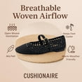 thumbnail image 4 of Cushionaire  Windsor Woven Womens Flats with Adjustable Strap – Comfortable Mary Jane Ballet Flats for Women, 4 of 34