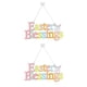 thumbnail image 2 of Cateissary 1 Juego de decoraciones para puertas, diseño de letras de primavera de conejo de madera, suministros para fiestas, de Pascua, JM00292 2piezas, 2 of 6