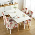 thumbnail image 3 of Dining Chair Covers Strawberry Pattern Set of 4 Fruity Red Berry Print Washable Polyester Stretch Slipcovers Removable Seat Protector for Summer Home, 3 of 7