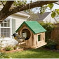 thumbnail image 6 of Hanging Wooden Bird House and Feeder for Outside, Squirrel Proof & Weatherproof, Easy to Fill with Bird Seed, Attracts Wild Birds, Ideal Gift, 6 of 7