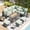 Green, variant on AECOJOY Outdoor Furniture Sets Clearance, Aluminum Patio Furniture Sets on sale, Metal Patio Sets, Outdoor Conversation Sets, Outdoor Sectional Sofa for Lawn, Dark Grey