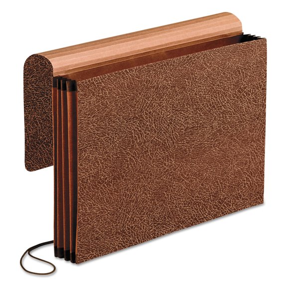 Tops Business Forms Premium Reinforced Expanding Wallet, 3.5" Expansion, 1 Section, Legal Size, Red Fiber