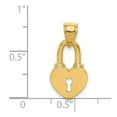 thumbnail image 2 of 14k Yellow Gold Heart Lock Pendant - 1.2 Grams - Measures 21x11mm Wide, 2 of 2