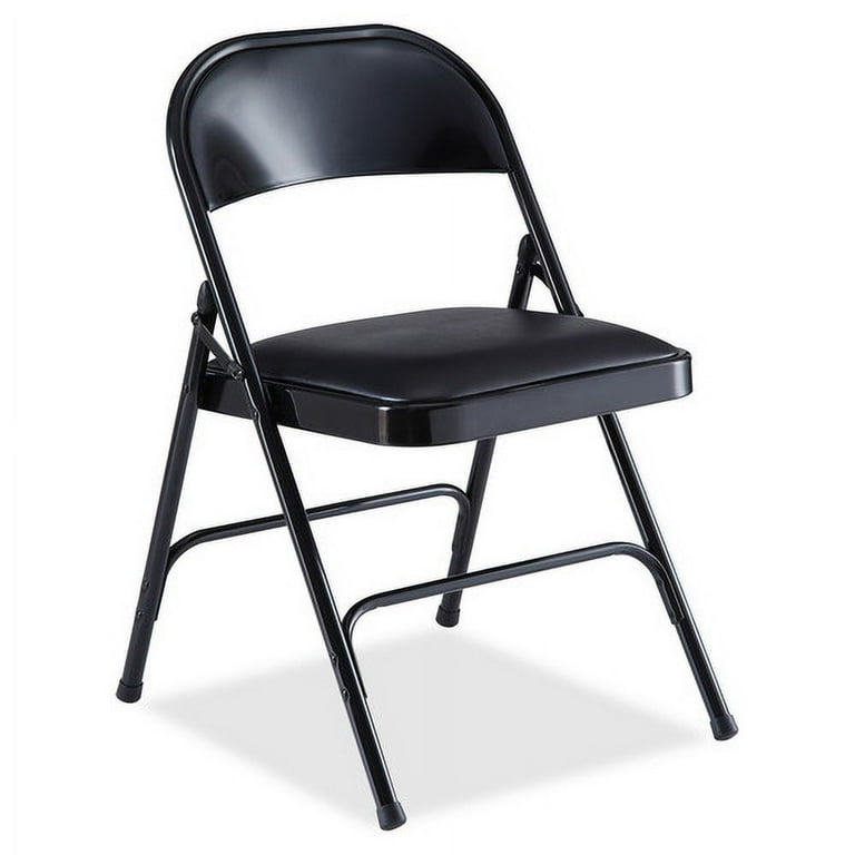Lorell Folding Chairs - Powder Coated Steel Frame - Black - 4 / Carton Lorell Folding Chairs - Powder Coated Steel Frame - Black - 4 / Carton