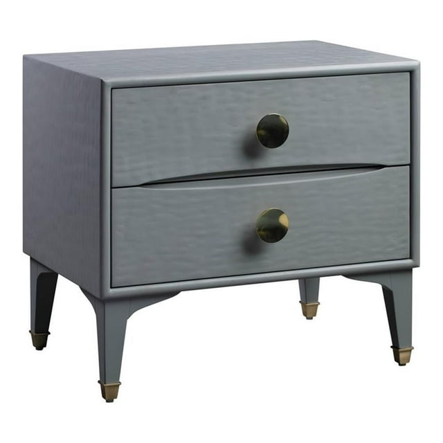 TOV Furniture Divine 23"H Transitional MDF Wood Nightstand in Gray