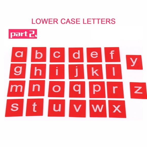 Kids Double Lettered Sandpaper Lettered Board Red And Blue Case English Sand Lettered Board Kindergarten Teaching Aids