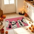 thumbnail image 2 of TanSiDing Halloween Mat, Soft Polyester Fleece Bathroom Floor Mat, Non-Slip Ghost Pattern Carpet, Decorative Entryway Rug for Spooky Home Decor 60*40cm, 2 of 6