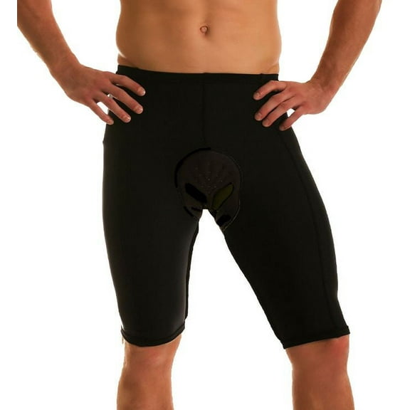 Men's Insta Slim MA2008 High Compression Padded Cycling Bike Short (Black M)