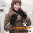thumbnail image 7 of REDESS Winter Warm Mittens for Women, Thick Knitted Warm Soft Lining Mittens Cold Weather,Black, 7 of 7