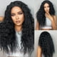 thumbnail image 2 of Pelucas frontales de encaje, cabello humano prearrancado, rizado, transparente, densidad del cabello humano, sin pegamento, 2 of 4