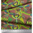 thumbnail image 2 of Soimoi Viscose Chiffon Fabric Branches,Parrot & Leopard Jungle Decor Fabric Printed Yard 42 Inch Wide, 2 of 3