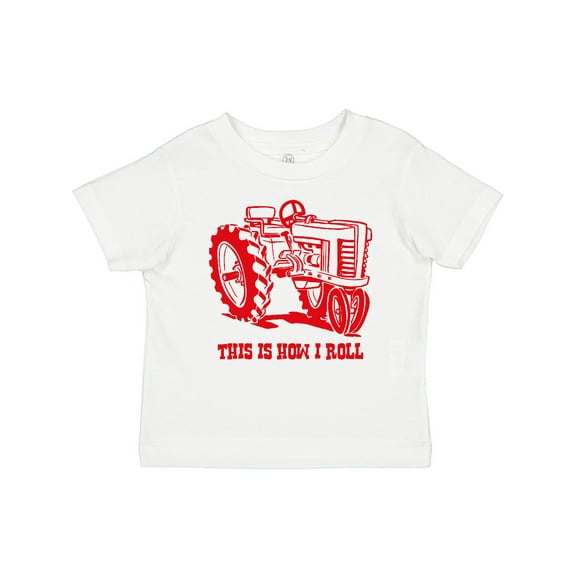 Inktastic This is How I Roll Tractor Red Boys or Girls Baby T-Shirt
