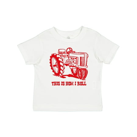 

Inktastic This is How I Roll Tractor RED Gift Baby Boy or Baby Girl T-Shirt