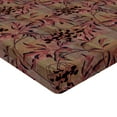 thumbnail image 4 of Ambesonne Forest Themed Fitted Sheet, Grunge Leaves Berries, Queen Size, Dark Pink and Charcoal Grey, 4 of 5