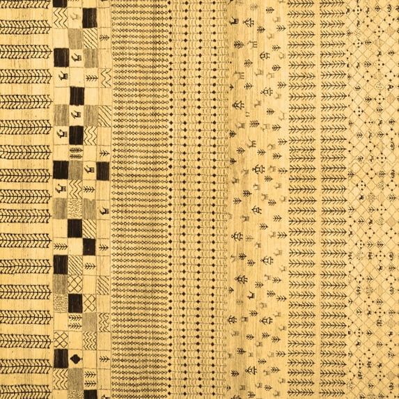 Ahgly Company Indoor Square Solid Brown Modern Area Rugs, 4' Square