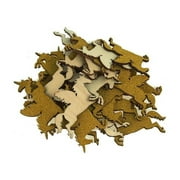 Unicorn Glitter Wood Favors, 2-1/4-Inch