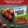 thumbnail image 3 of Harvest Snaps Baked Red Lentil Tomato Basil Snack Crisps, Vegetable Snacks Veggie Chips Gluten-Free Tangy & Zesty Flavor 1.75 oz 3 Pack with 2 Snoep in Beperkte Oplage, 3 of 7